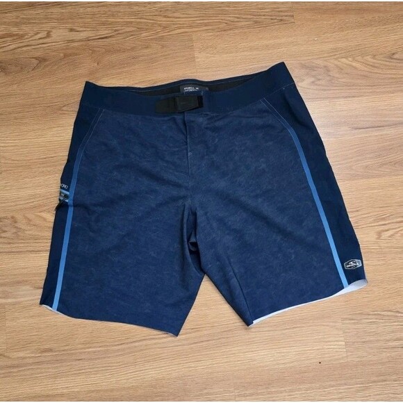 O'Neil Hyperfreak Hydro Board Shorts Mens 36 Blue No Tie Fly Swim Trunks Stretch - Picture 8 of 8